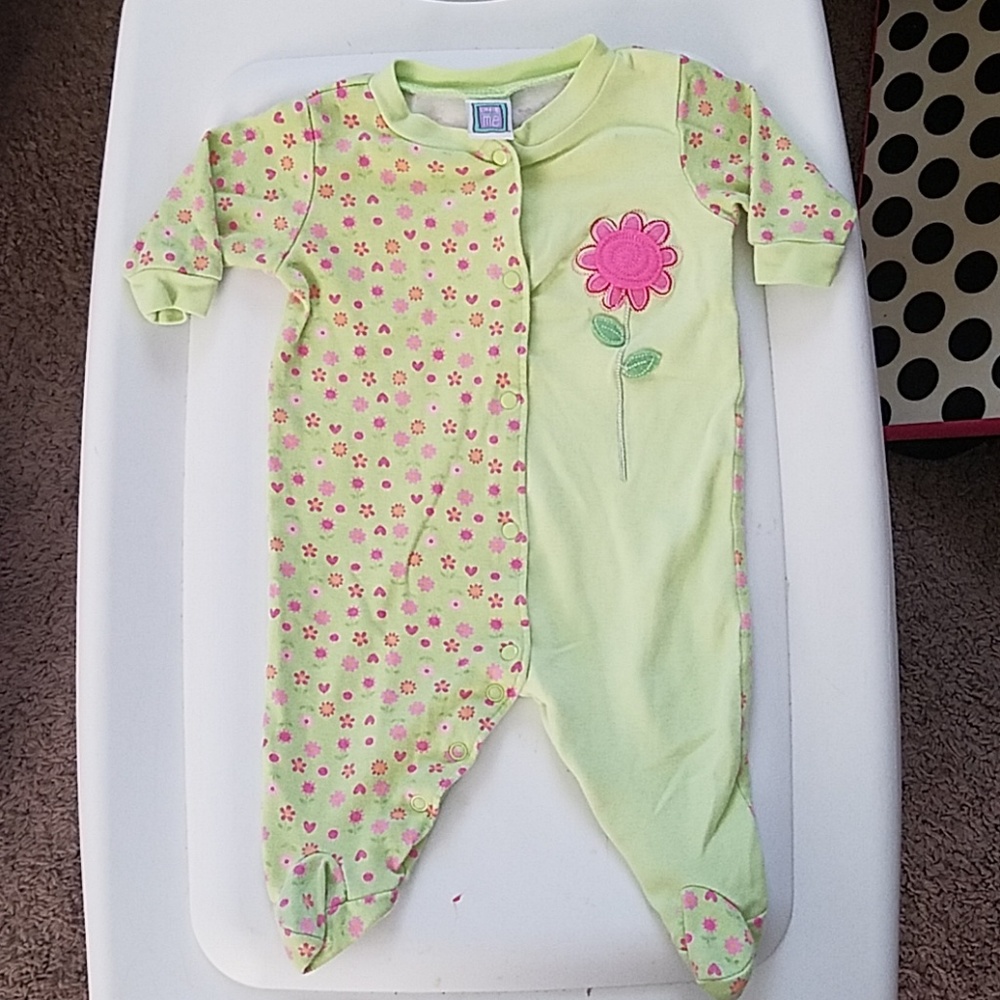 Little Me Flower Footed PJs